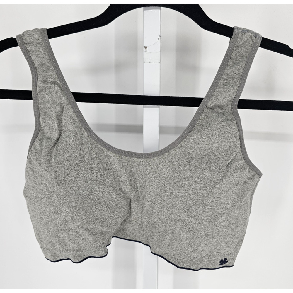 Lucky Brand Womens Sz L Lightly Padded Bralette Bra Light Gray